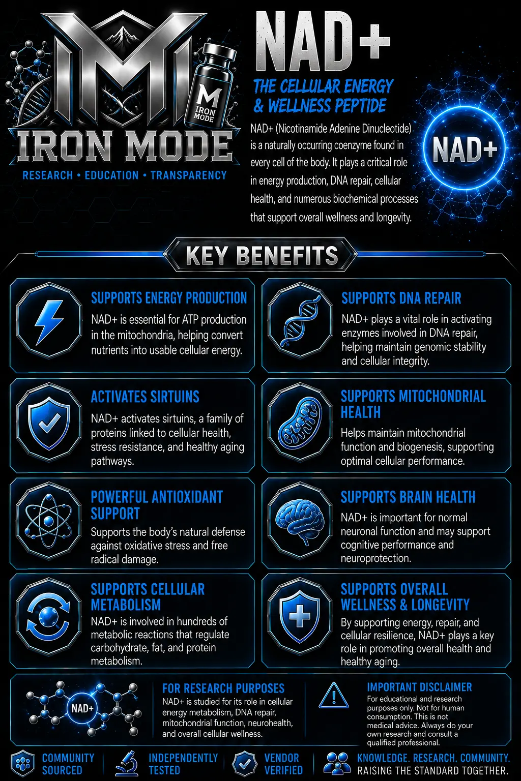 NAD+ benefits sheet